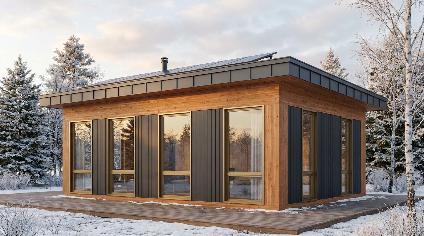 霜の塔 外観 — AI render based on BIM specs
