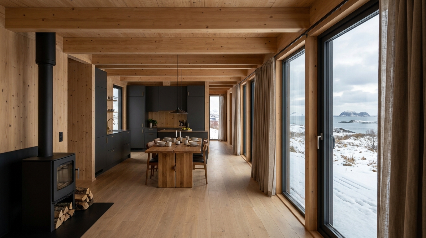 霜の小屋 内観