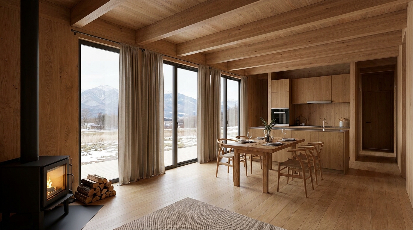 森の小屋 内観