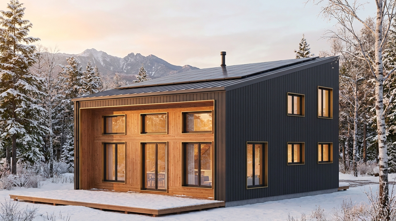 東の杜 外観 — AI render based on BIM specs