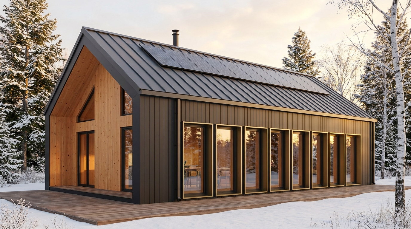 東の里 外観 — AI render based on BIM specs