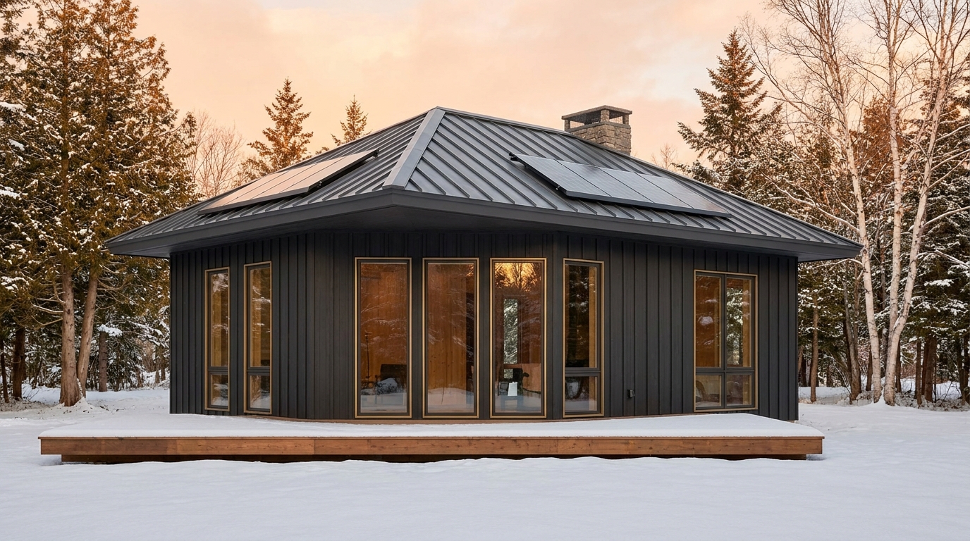 星の庵 外観 — AI render based on BIM specs