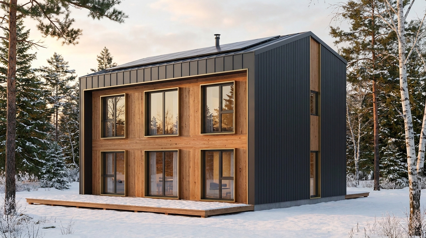 南の砦 外観 — AI render based on BIM specs