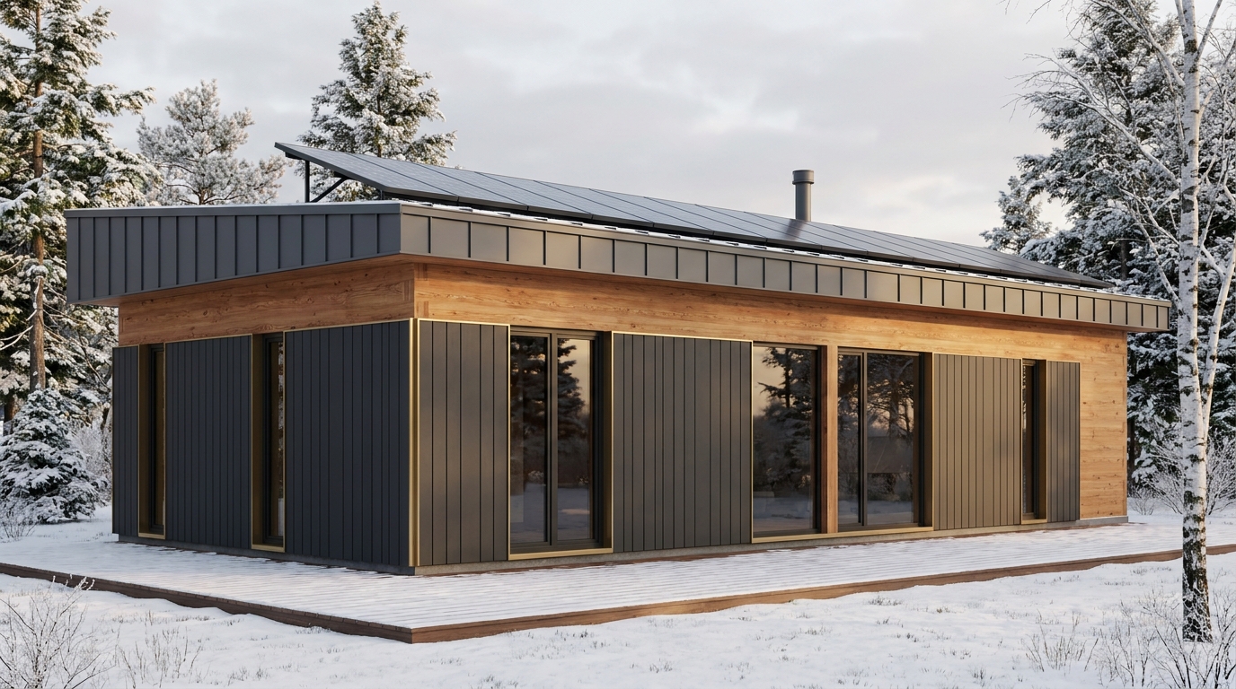 西の杜 外観 — AI render based on BIM specs