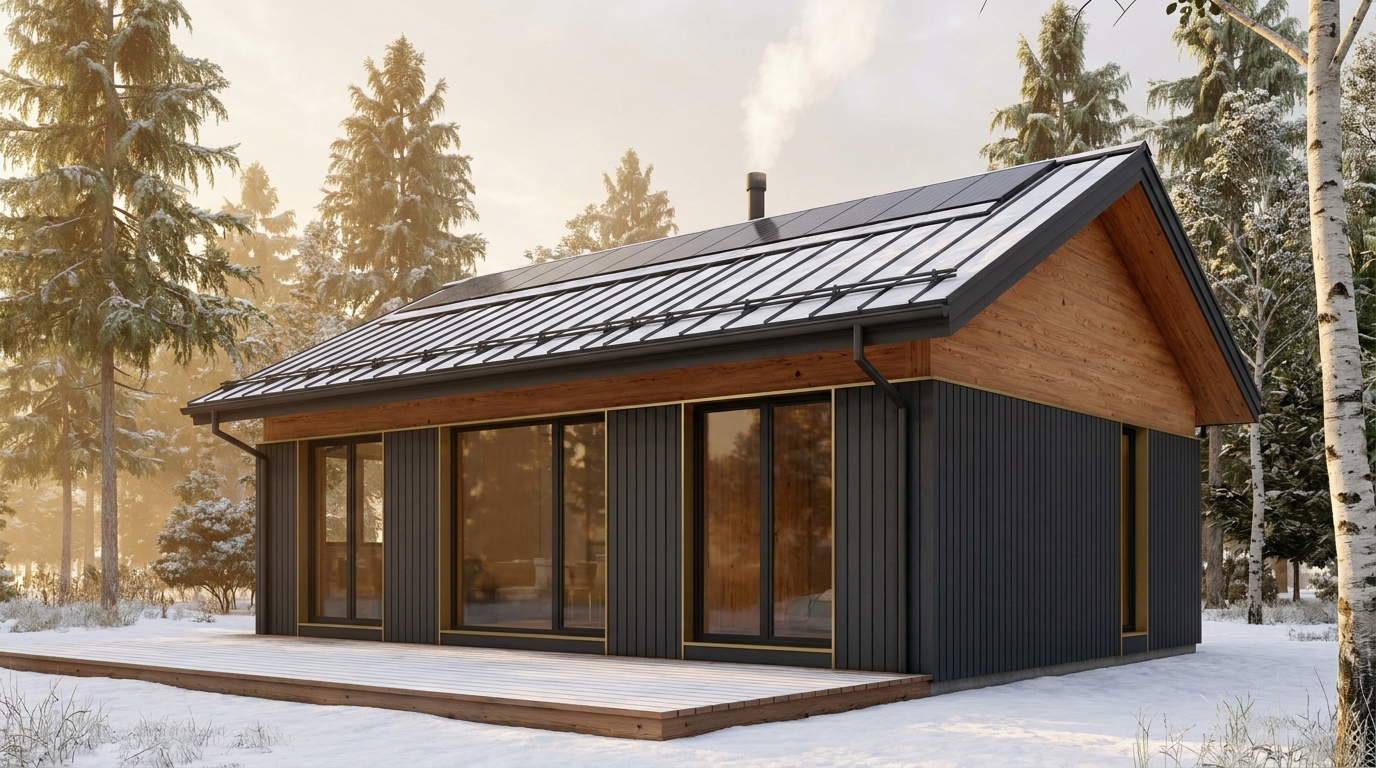 湖の杜 外観 — AI render based on BIM specs