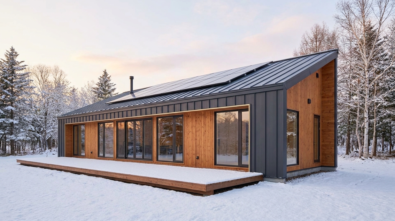 西の杜 外観 — AI render based on BIM specs