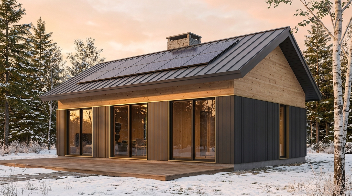 陽の館 外観 — AI render based on BIM specs