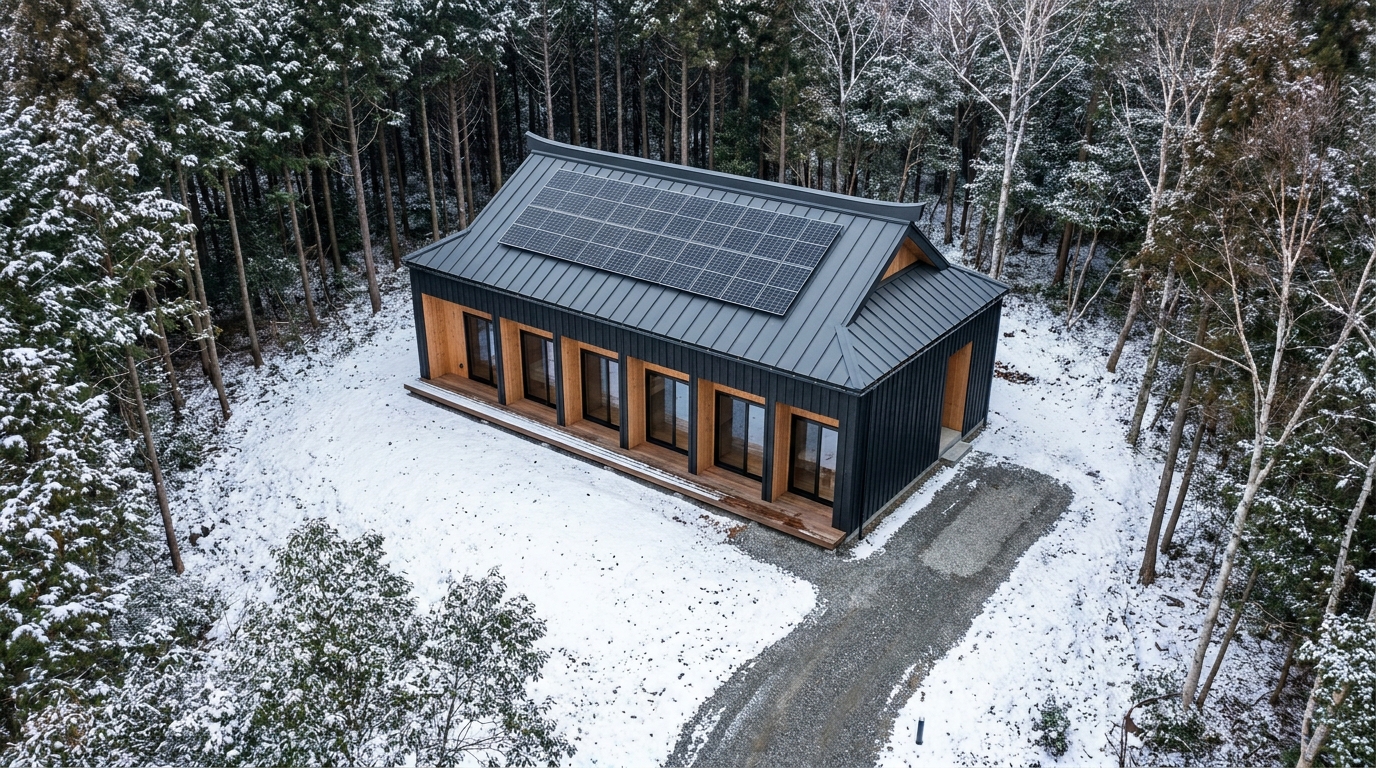 雨の小屋 配置