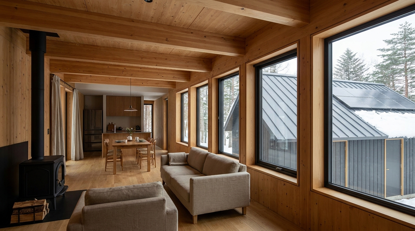 霧の小屋 内観