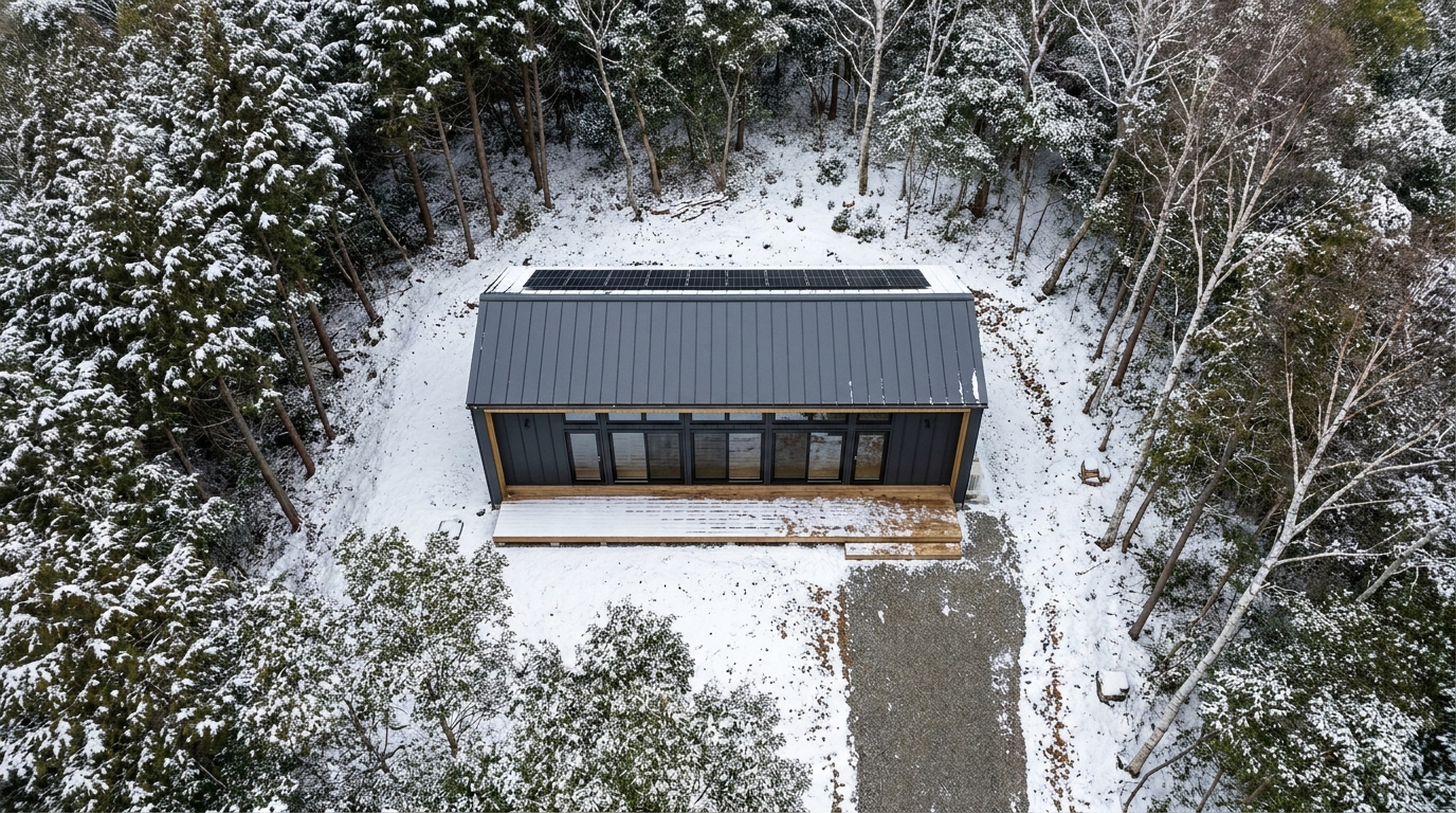 湖の小屋 配置