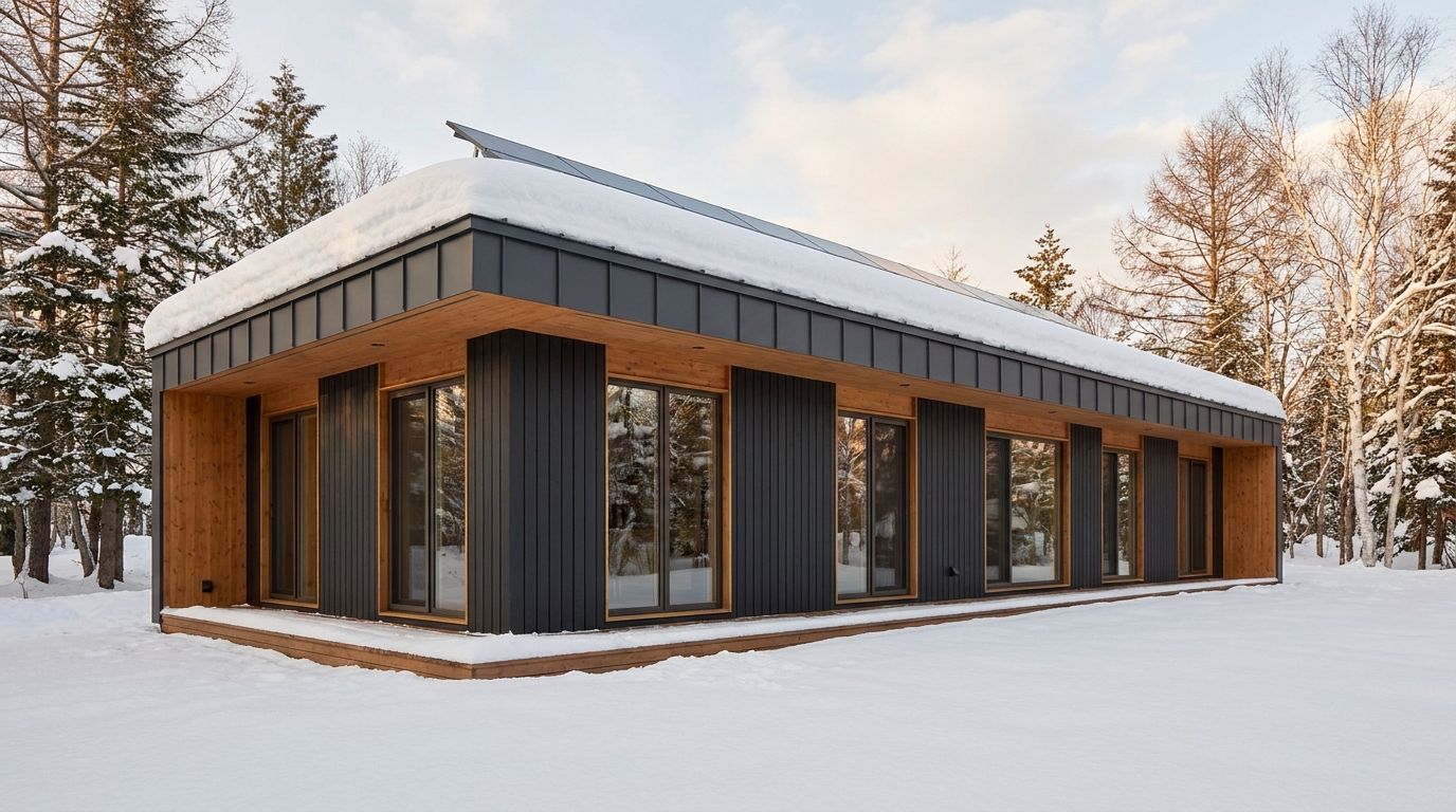 西の館 外観 — AI render based on BIM specs