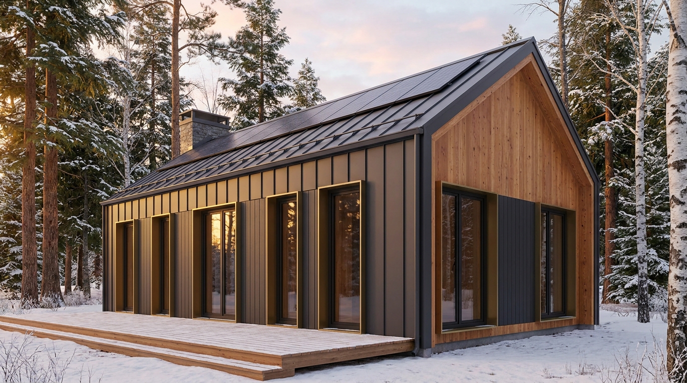 風の杜 外観 — AI render based on BIM specs