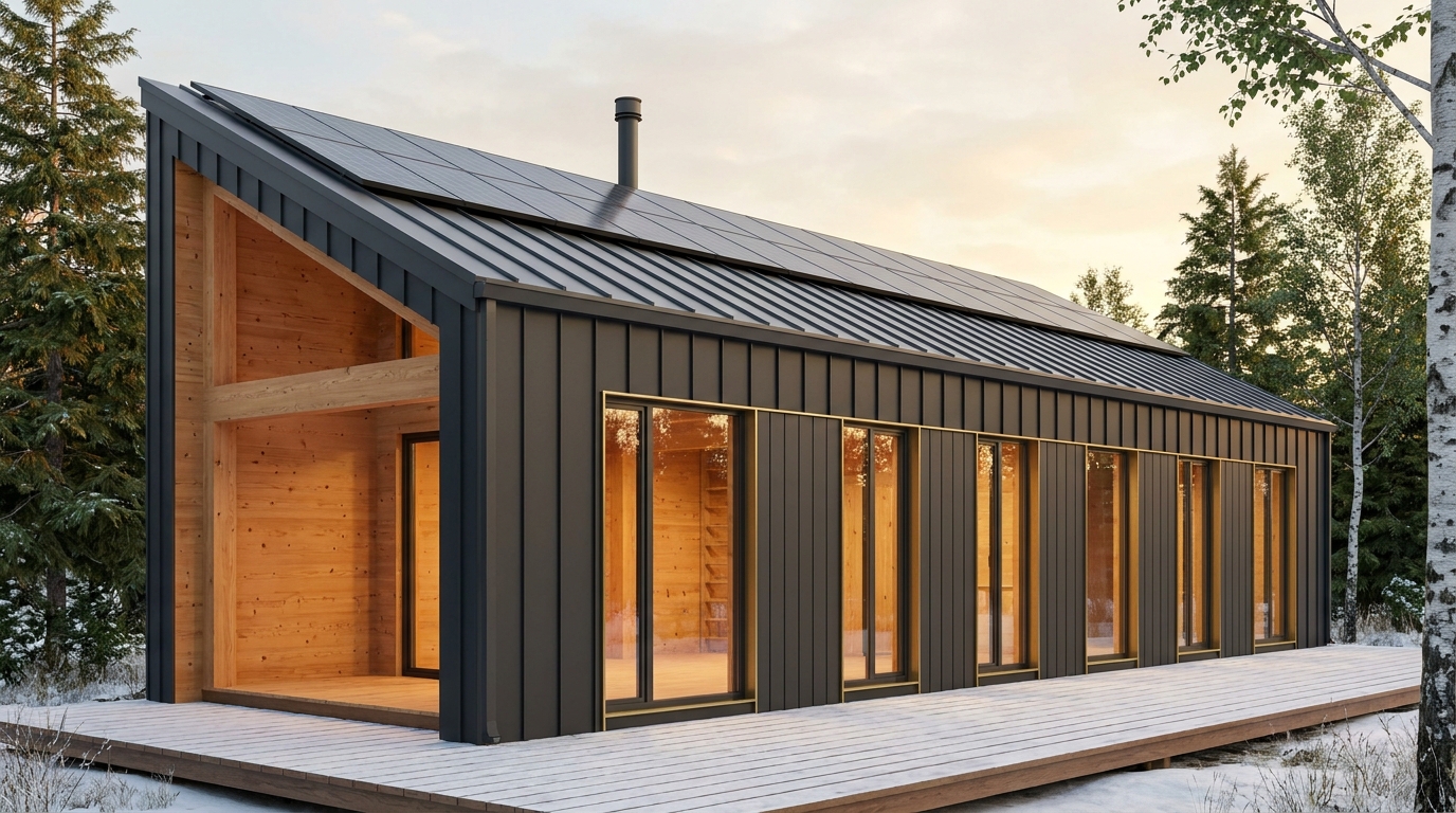 風の杜 外観 — AI render based on BIM specs