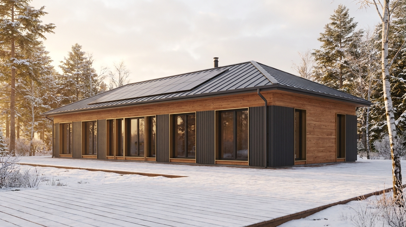 風の館 外観 — AI render based on BIM specs