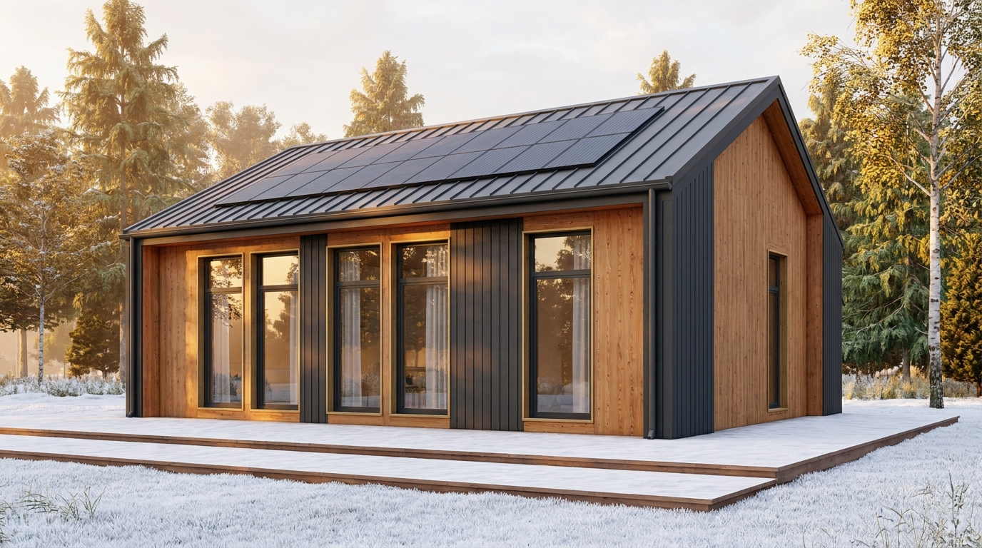 森の杜 外観 — AI render based on BIM specs