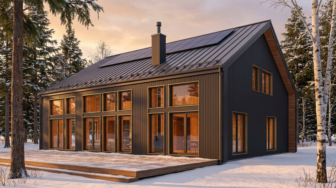 湖の塔 外観 — AI render based on BIM specs