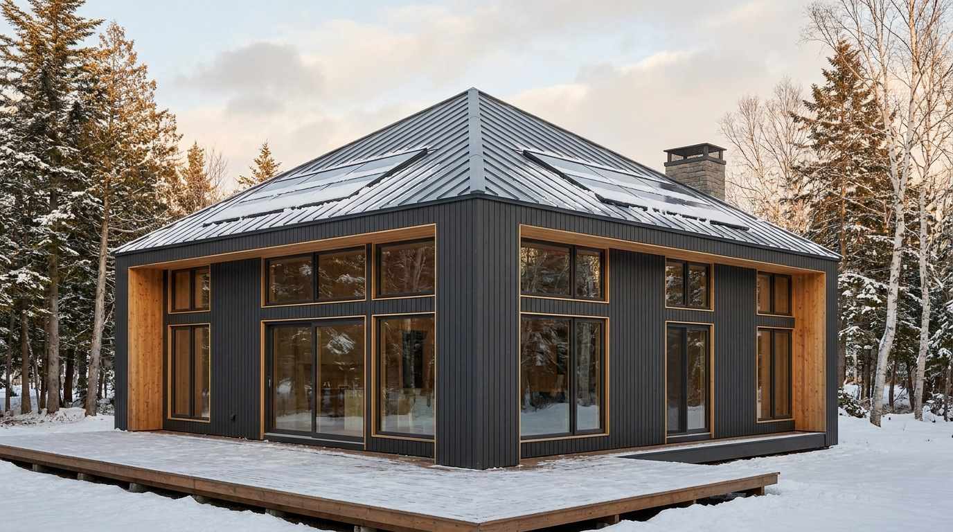 月の里 外観 — AI render based on BIM specs
