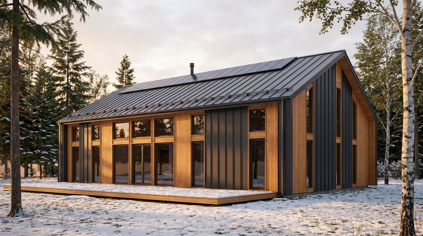北の館 外観 — AI render based on BIM specs