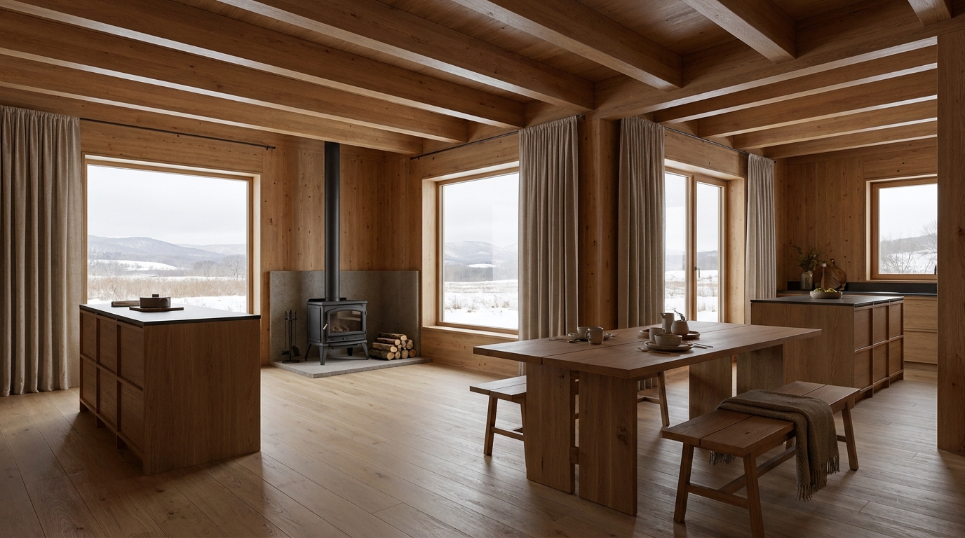 霜の小屋 内観