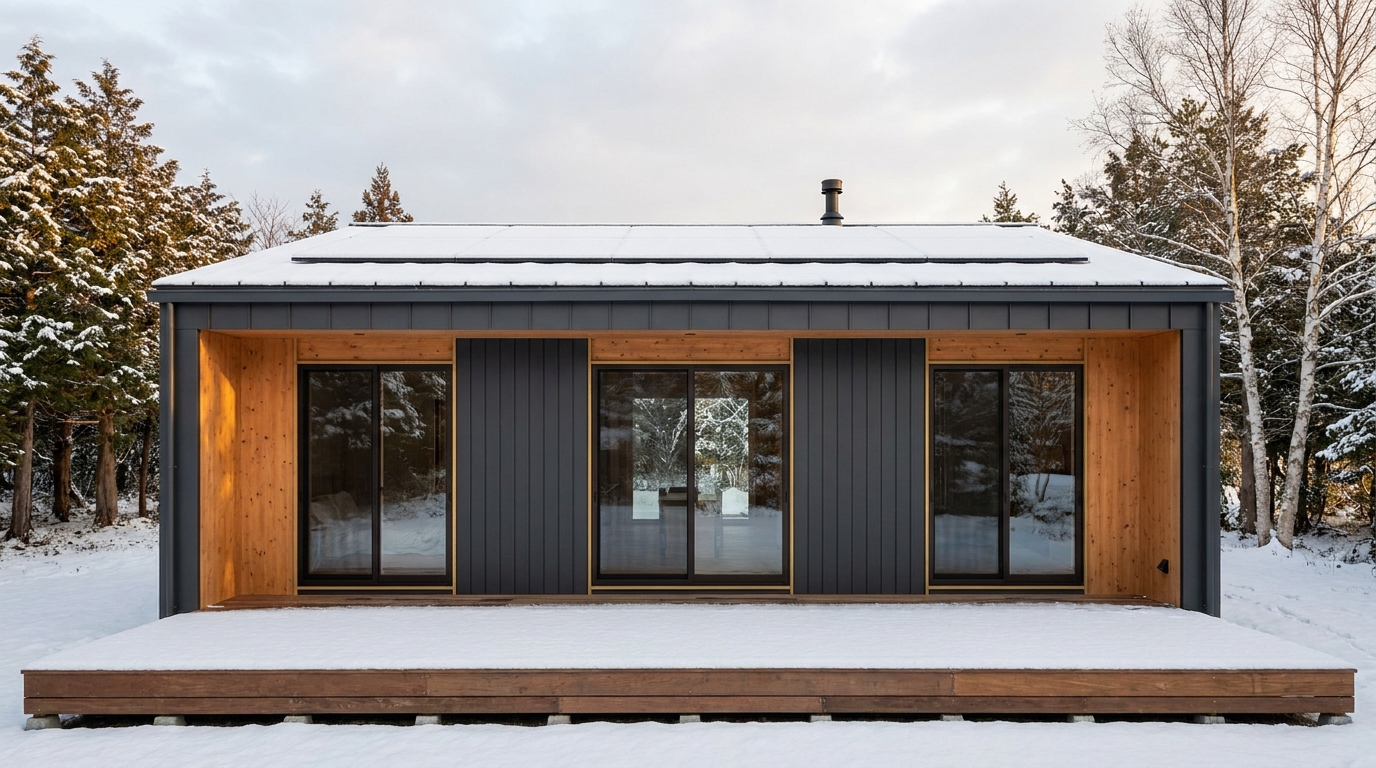 月の巣 外観 — AI render based on BIM specs
