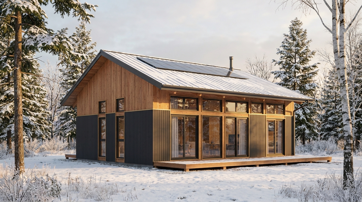北の杜 外観 — AI render based on BIM specs