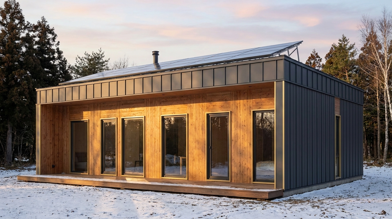 雪の蔵 外観 — AI render based on BIM specs