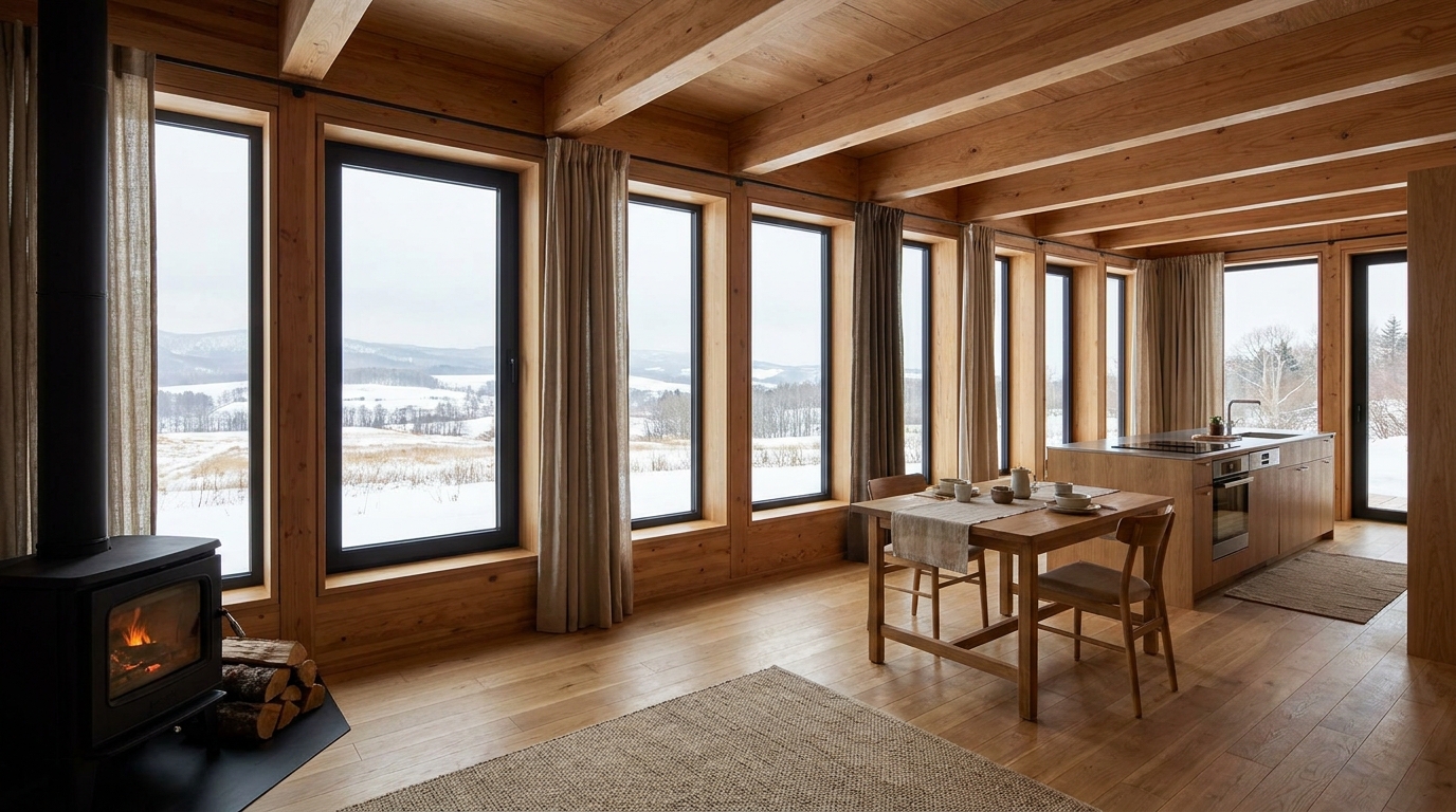 森の小屋 内観