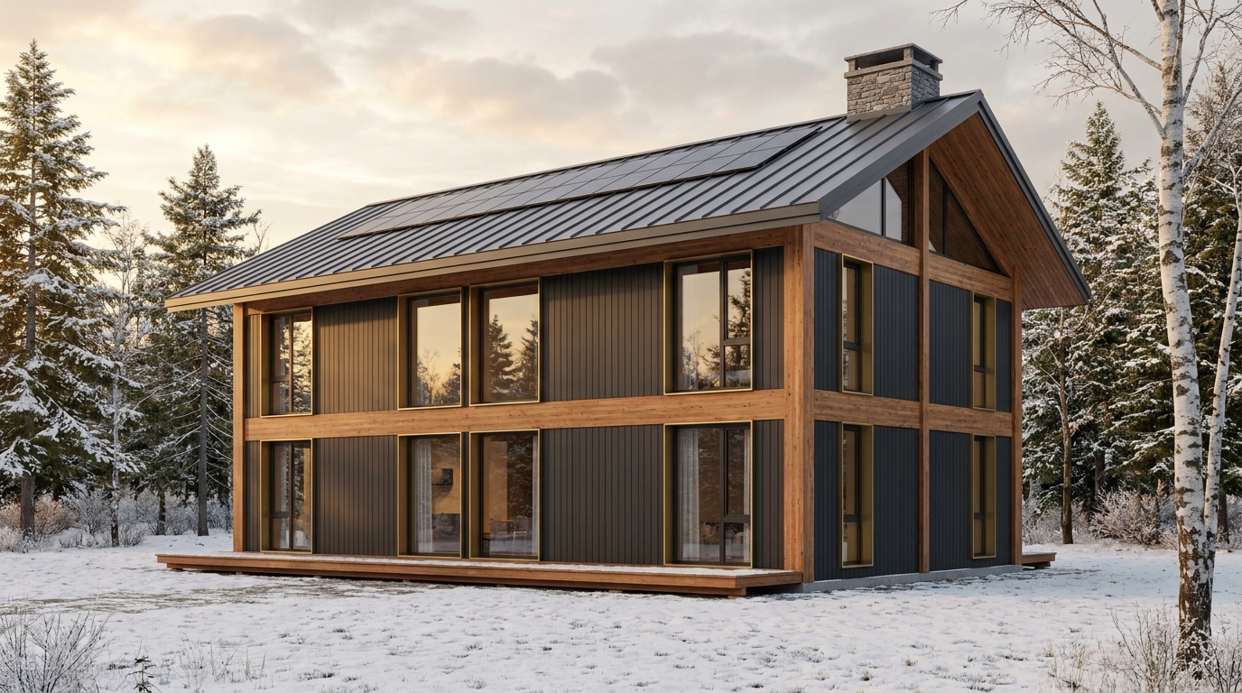 西の杜 外観 — AI render based on BIM specs