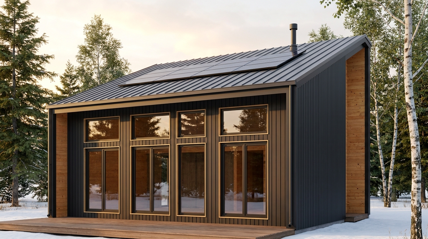 北の塔 外観 — AI render based on BIM specs