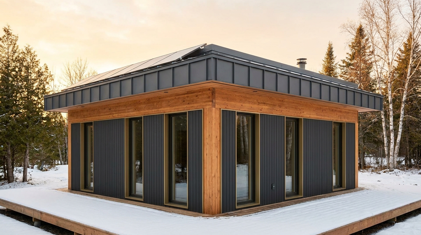 風の杜 外観 — AI render based on BIM specs