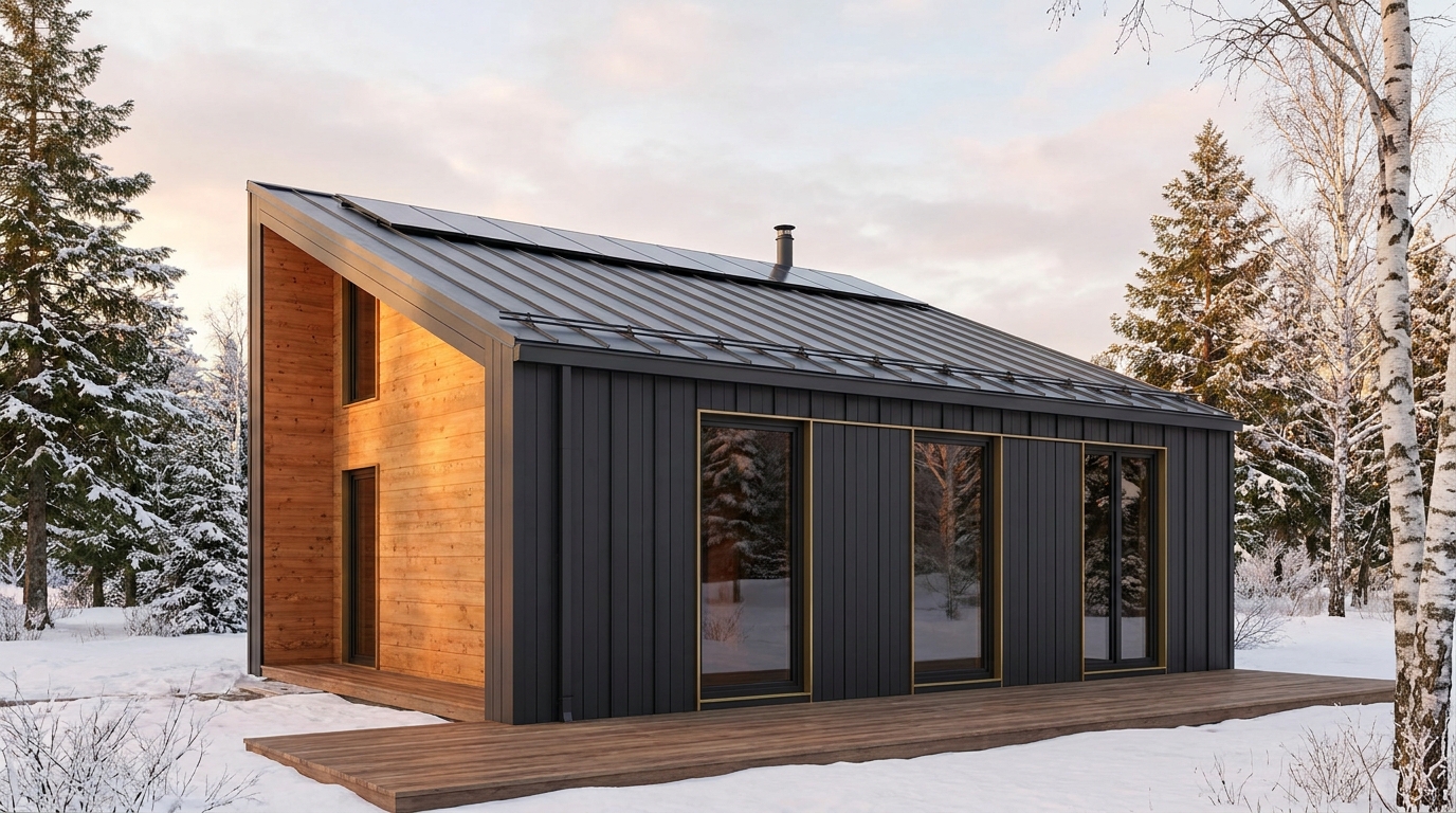 月の巣 外観 — AI render based on BIM specs