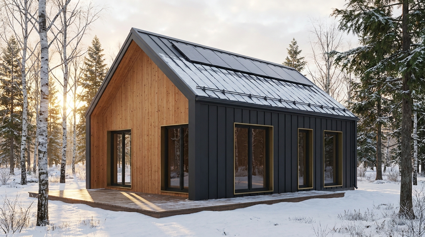 陽の巣 外観 — AI render based on BIM specs