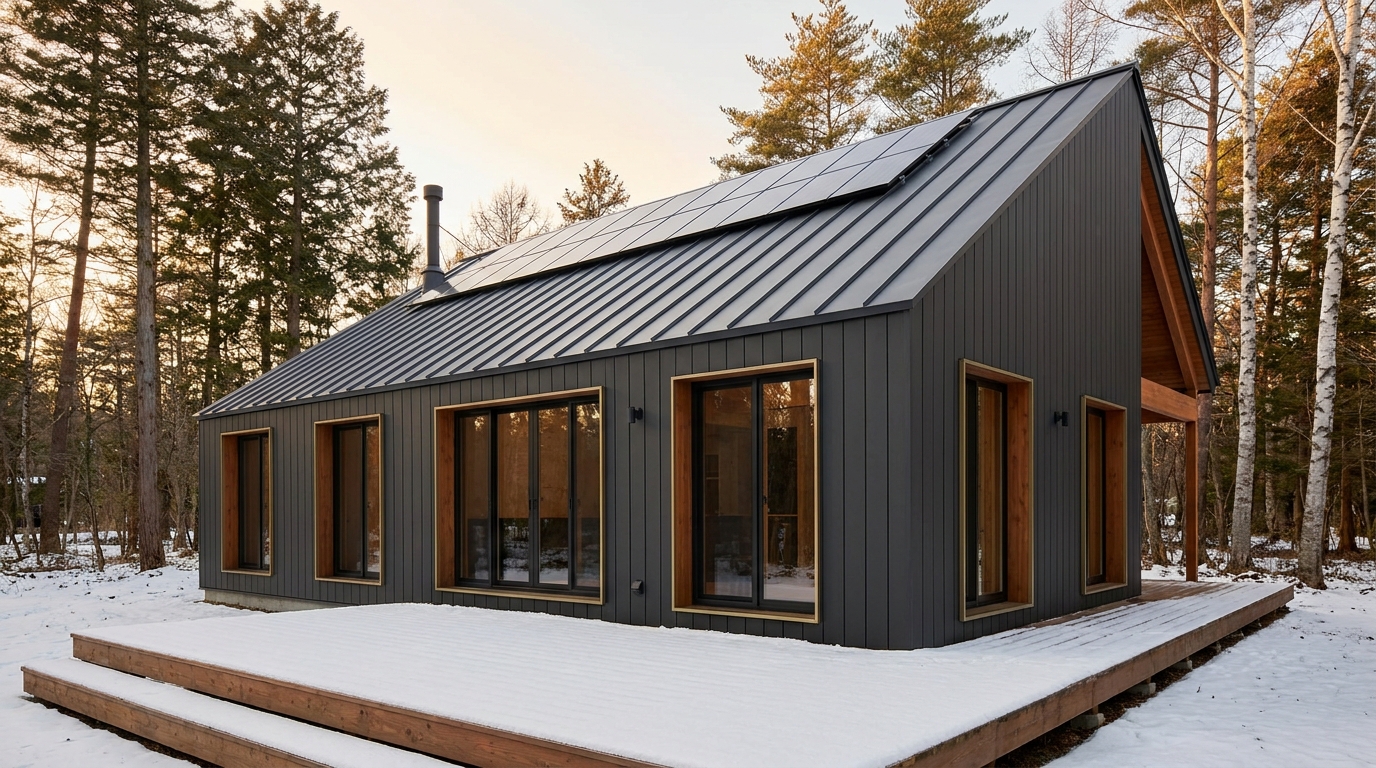 霧の里 外観 — AI render based on BIM specs