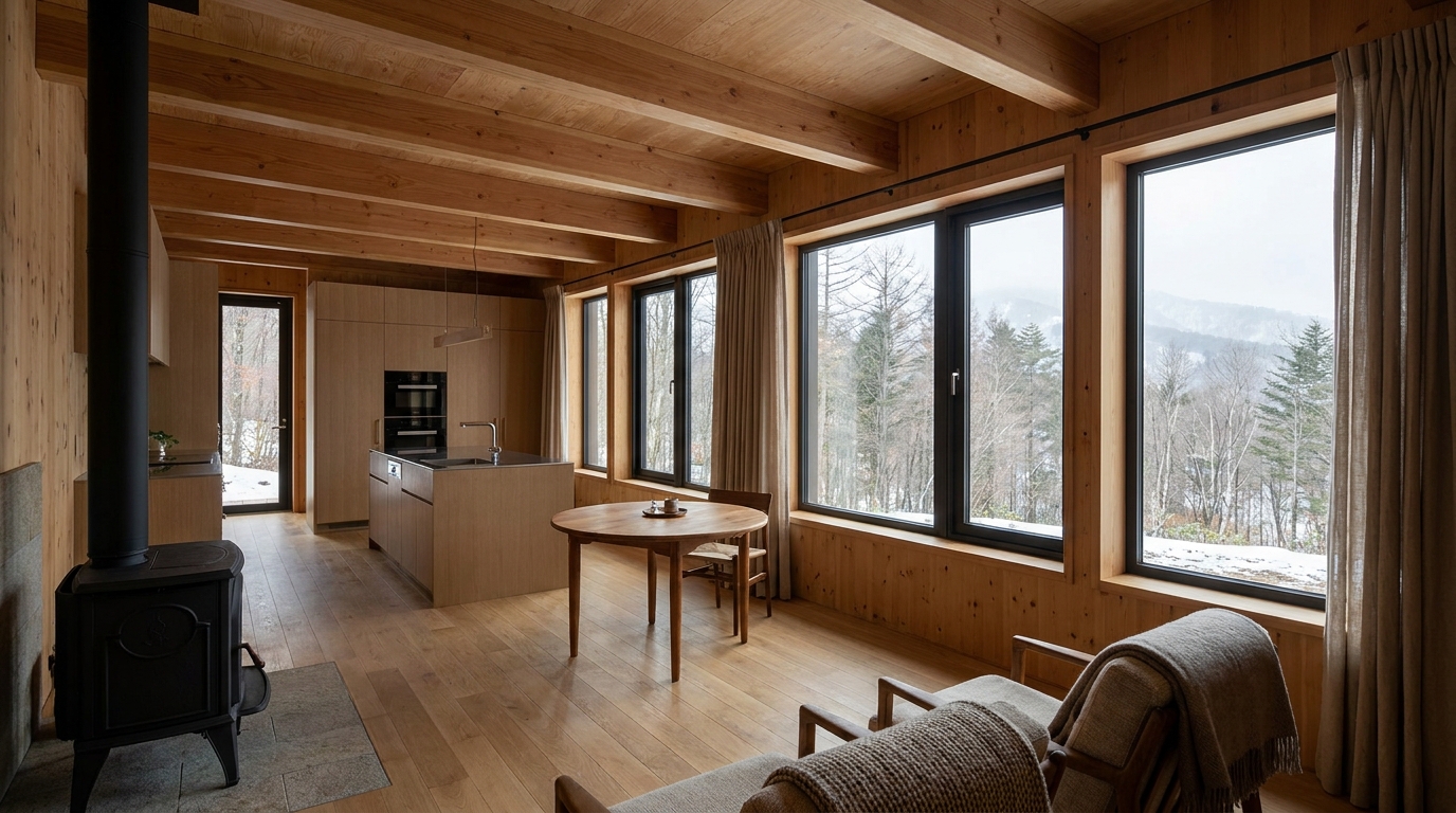 北の小屋 内観