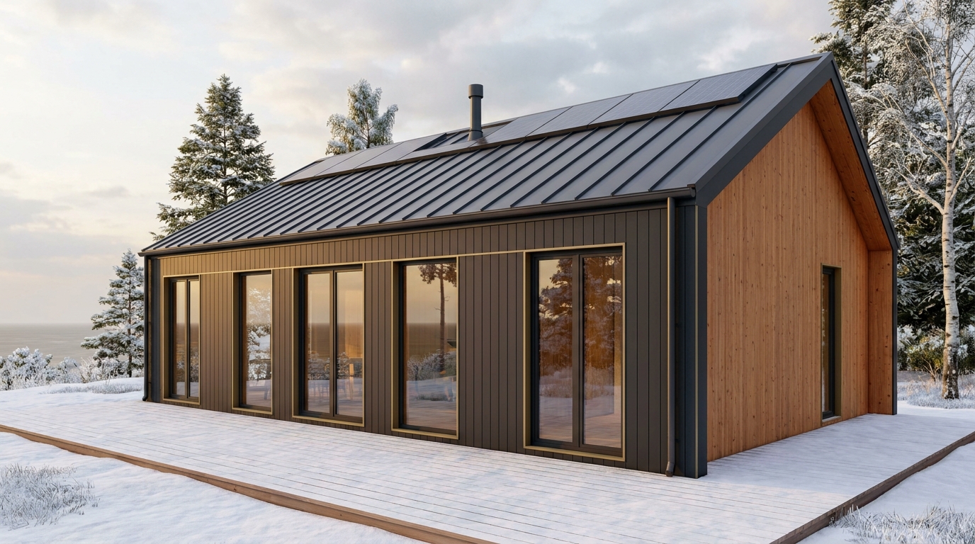 風の杜 外観 — AI render based on BIM specs