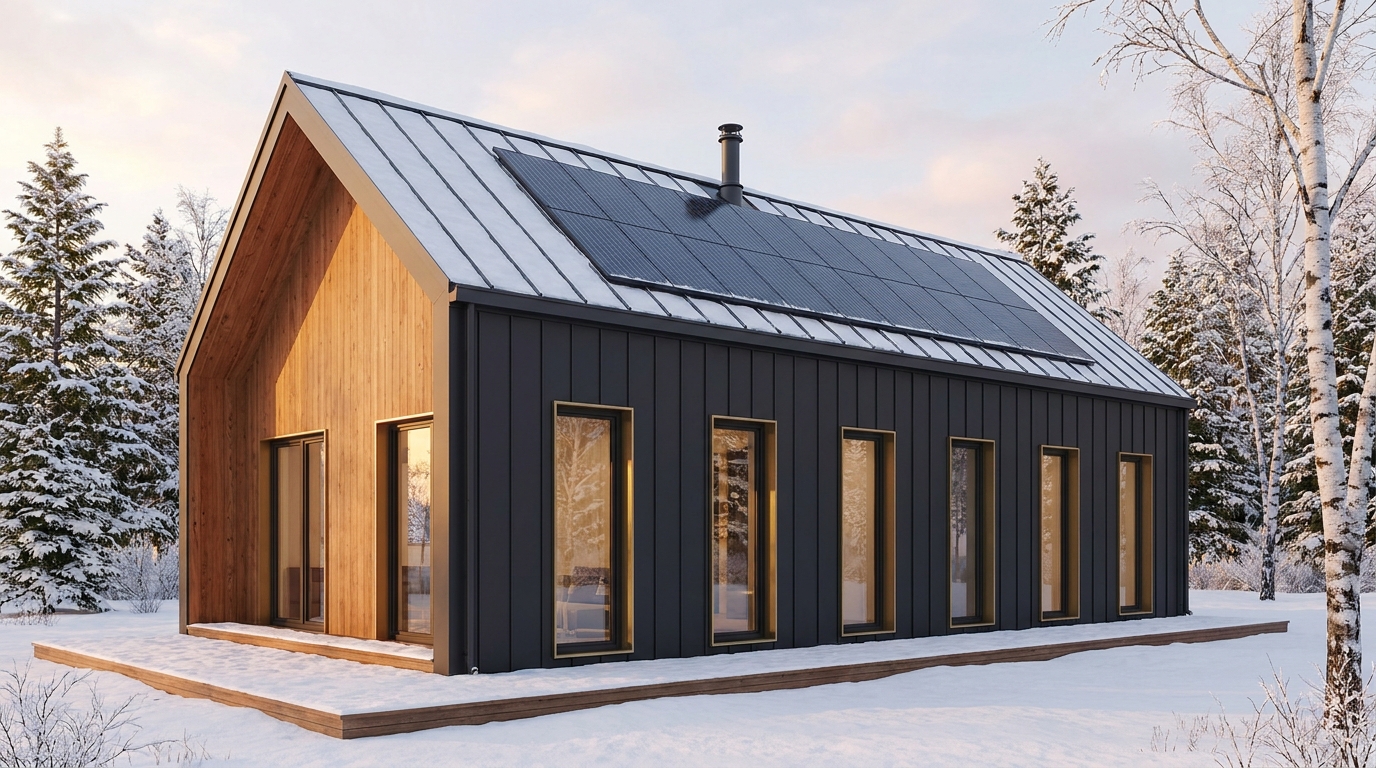 森の館 外観 — AI render based on BIM specs
