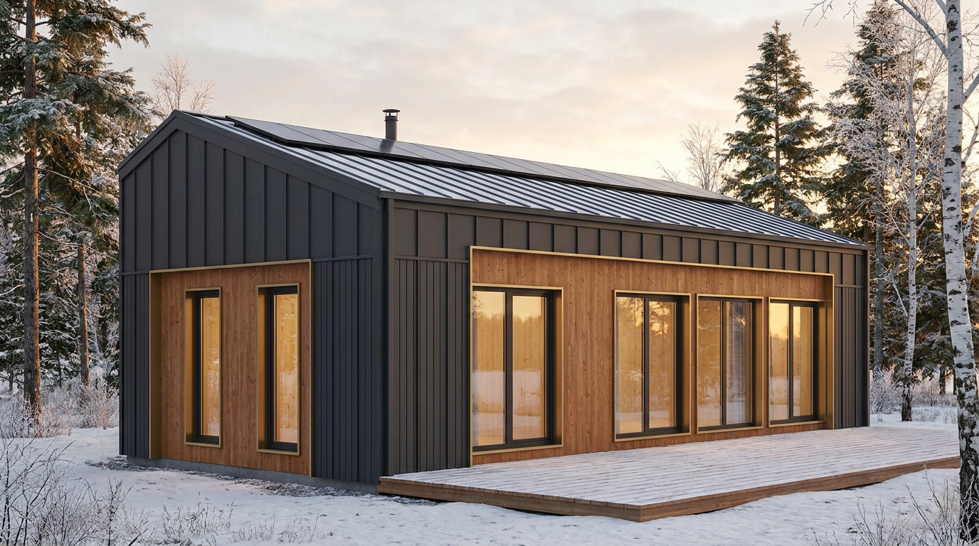 湖の杜 外観 — AI render based on BIM specs