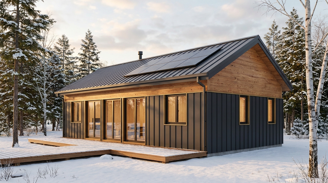 西の砦 外観 — AI render based on BIM specs