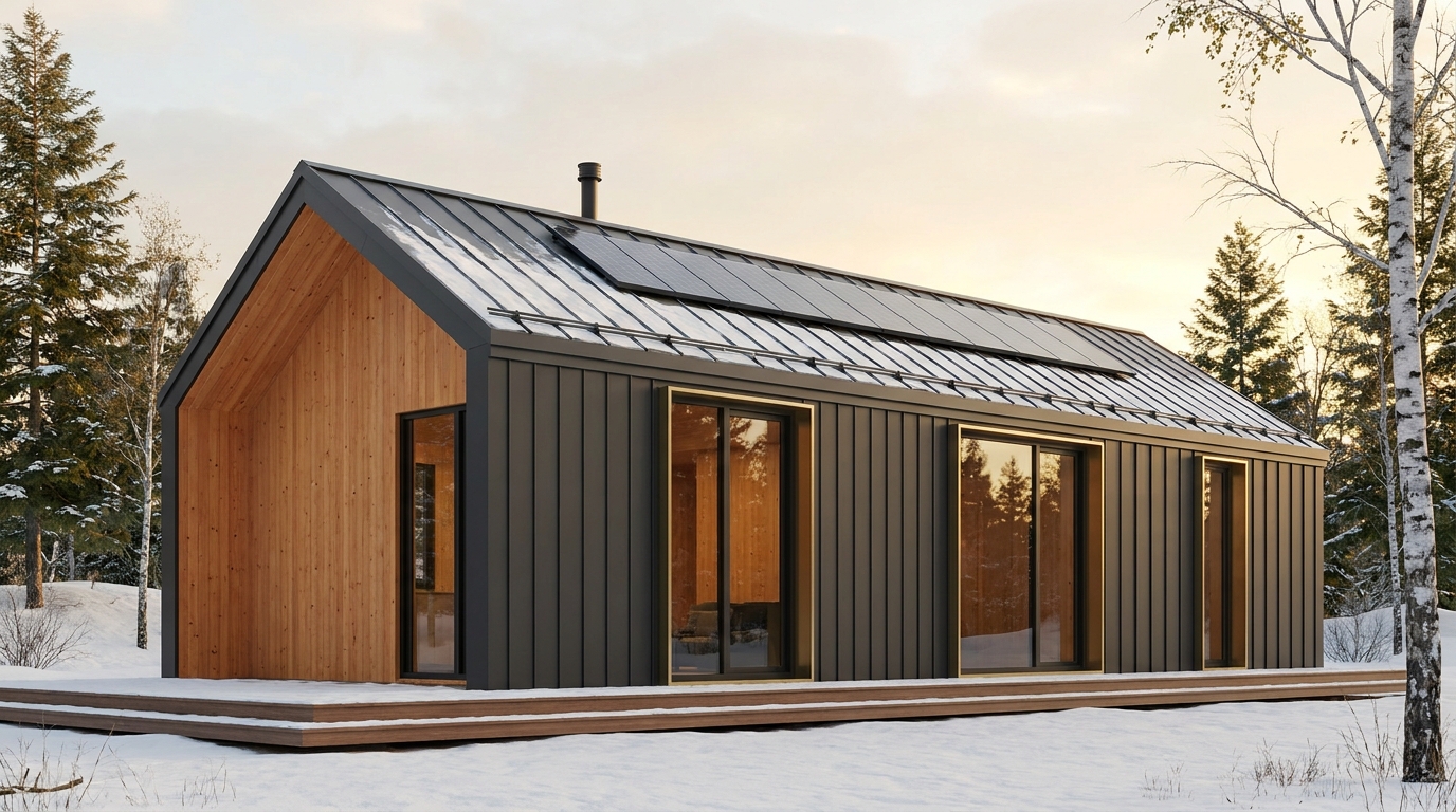 西の家 外観 — AI render based on BIM specs