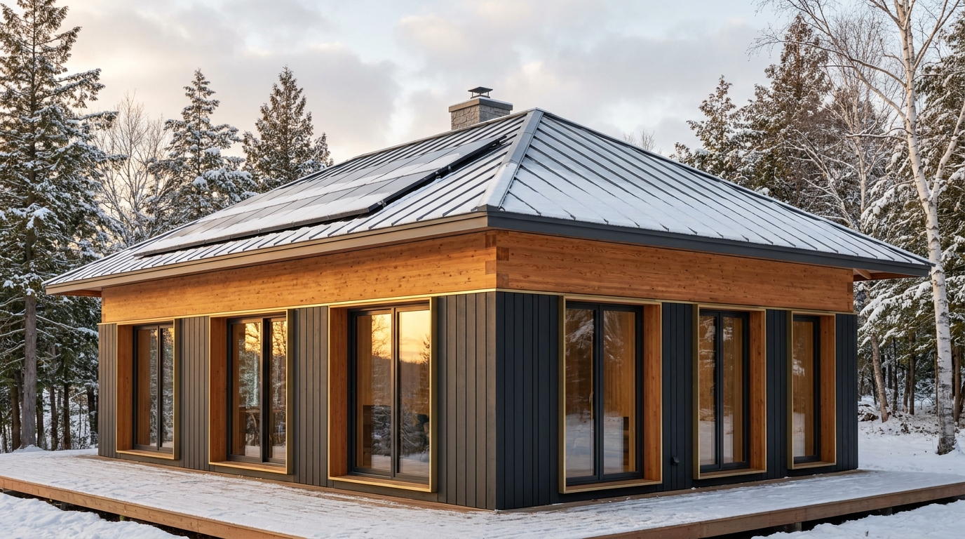 霧の里 外観 — AI render based on BIM specs