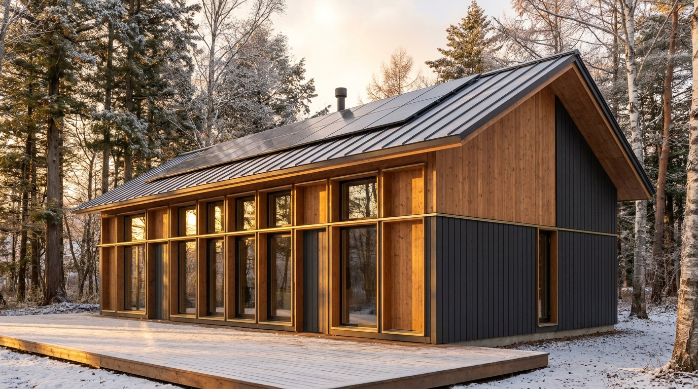北の蔵 外観 — AI render based on BIM specs