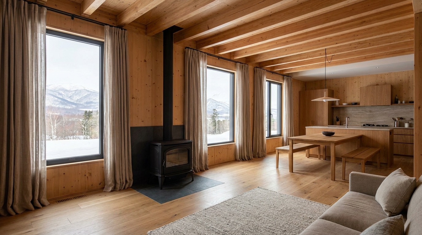 雪の小屋 内観