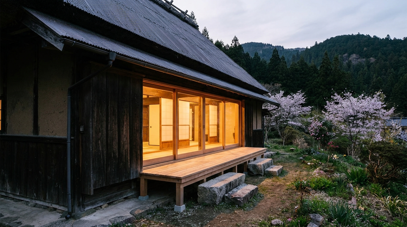 卯庵 — 大原戸寺町 茶室付移築古民家